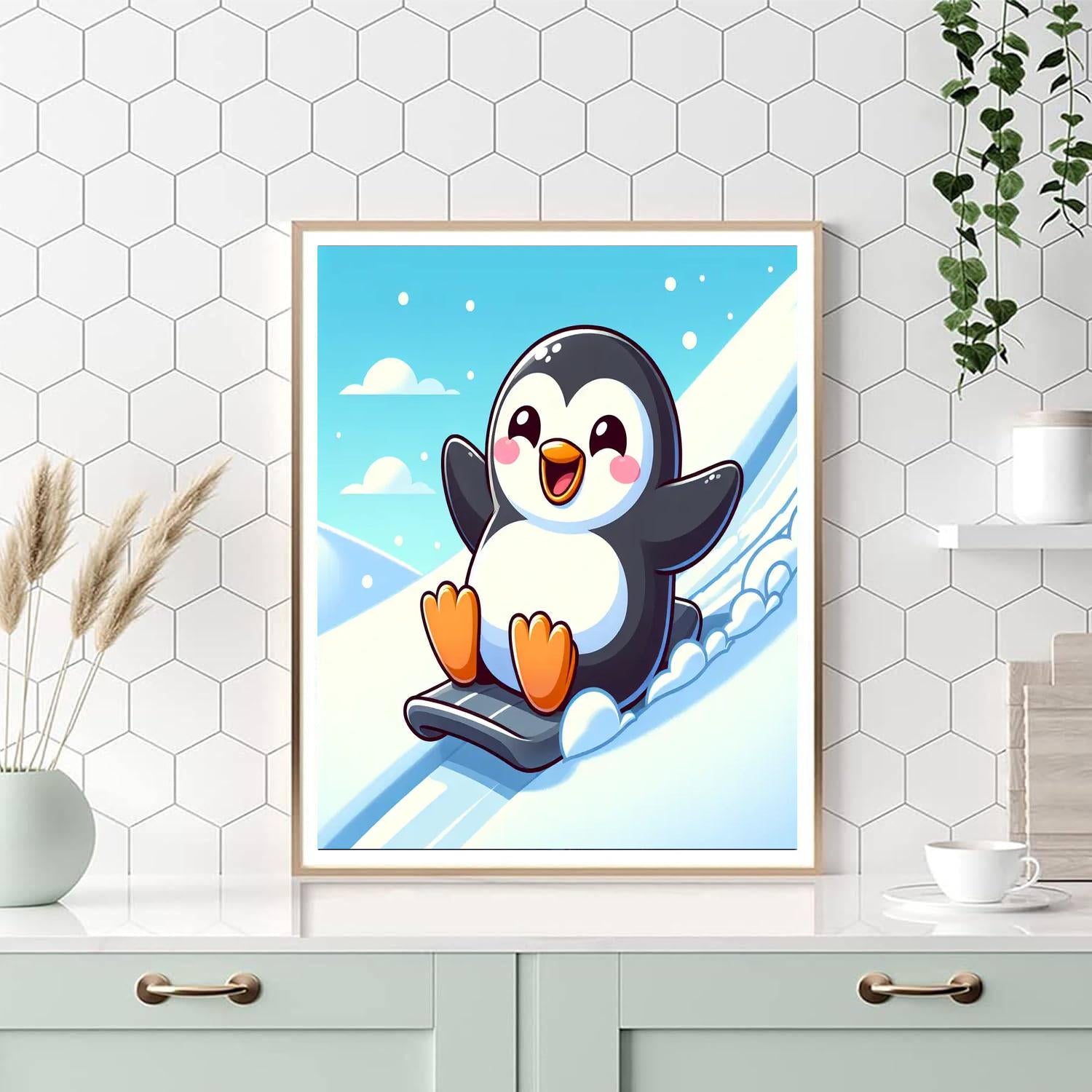 Punny Penguin DIY Paint By Numbers