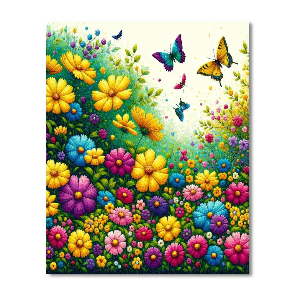 Butterfly Garden Harmony Paint By Numbers