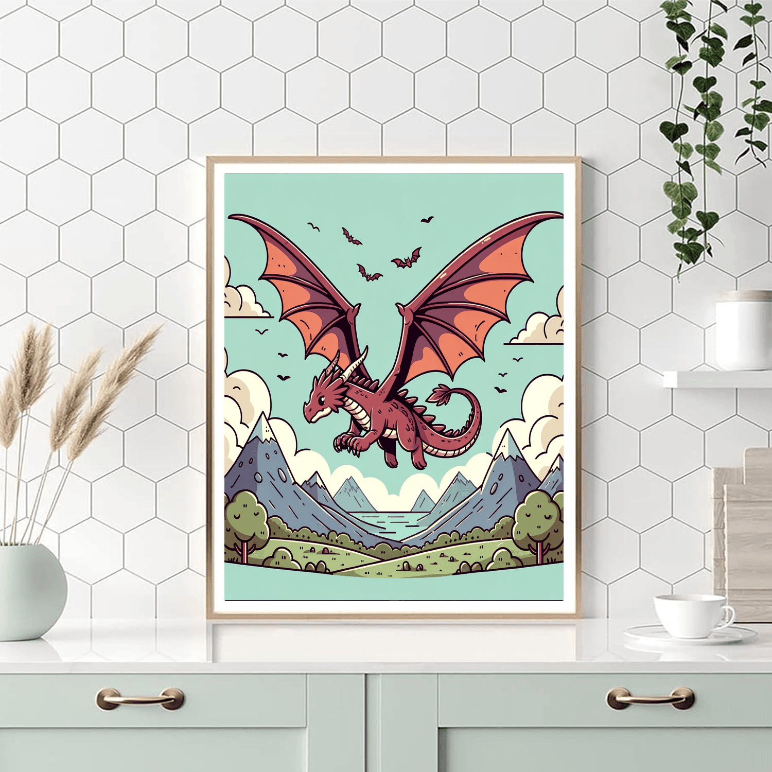 Mystical Dragon Flight Paint By Color