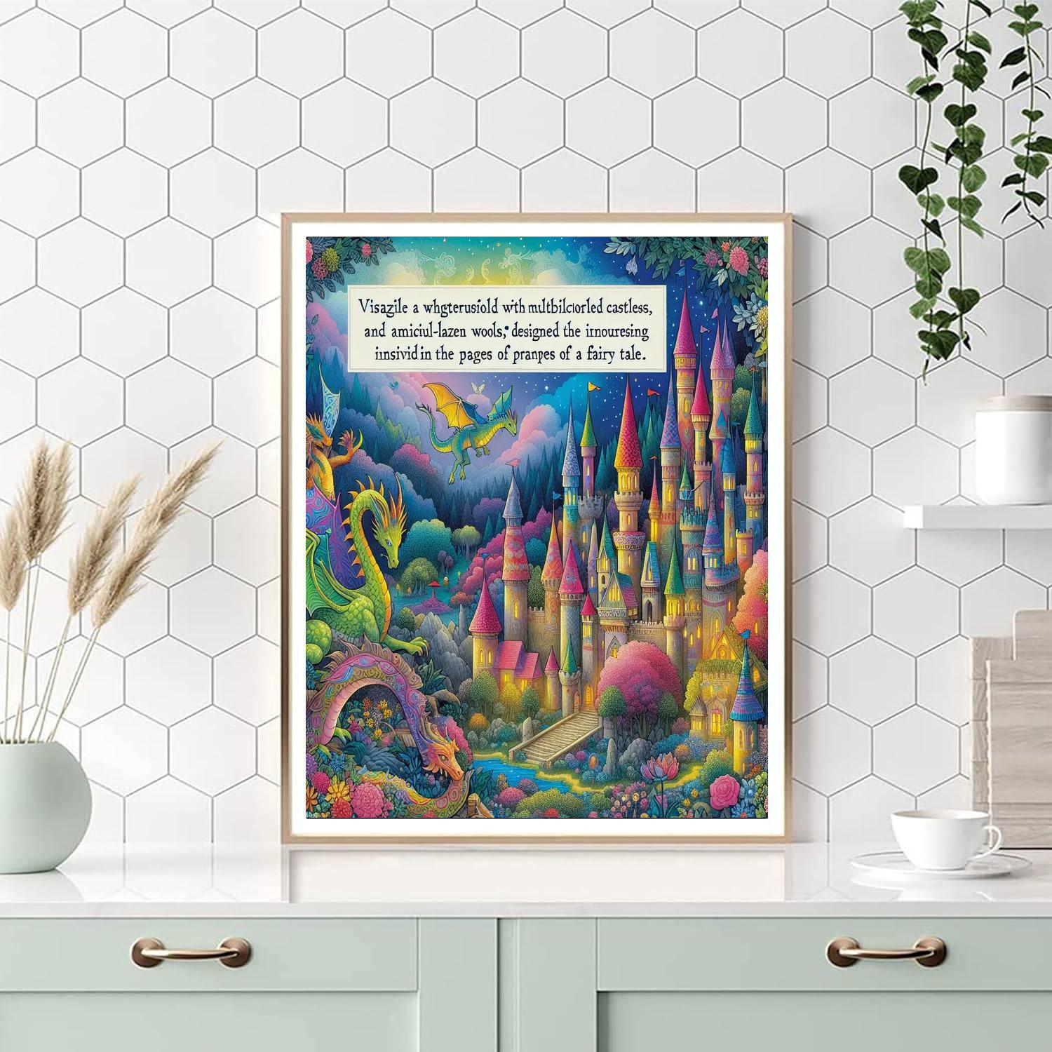 Fantasy Kingdom For Little Explorers Numbered Painting Kits