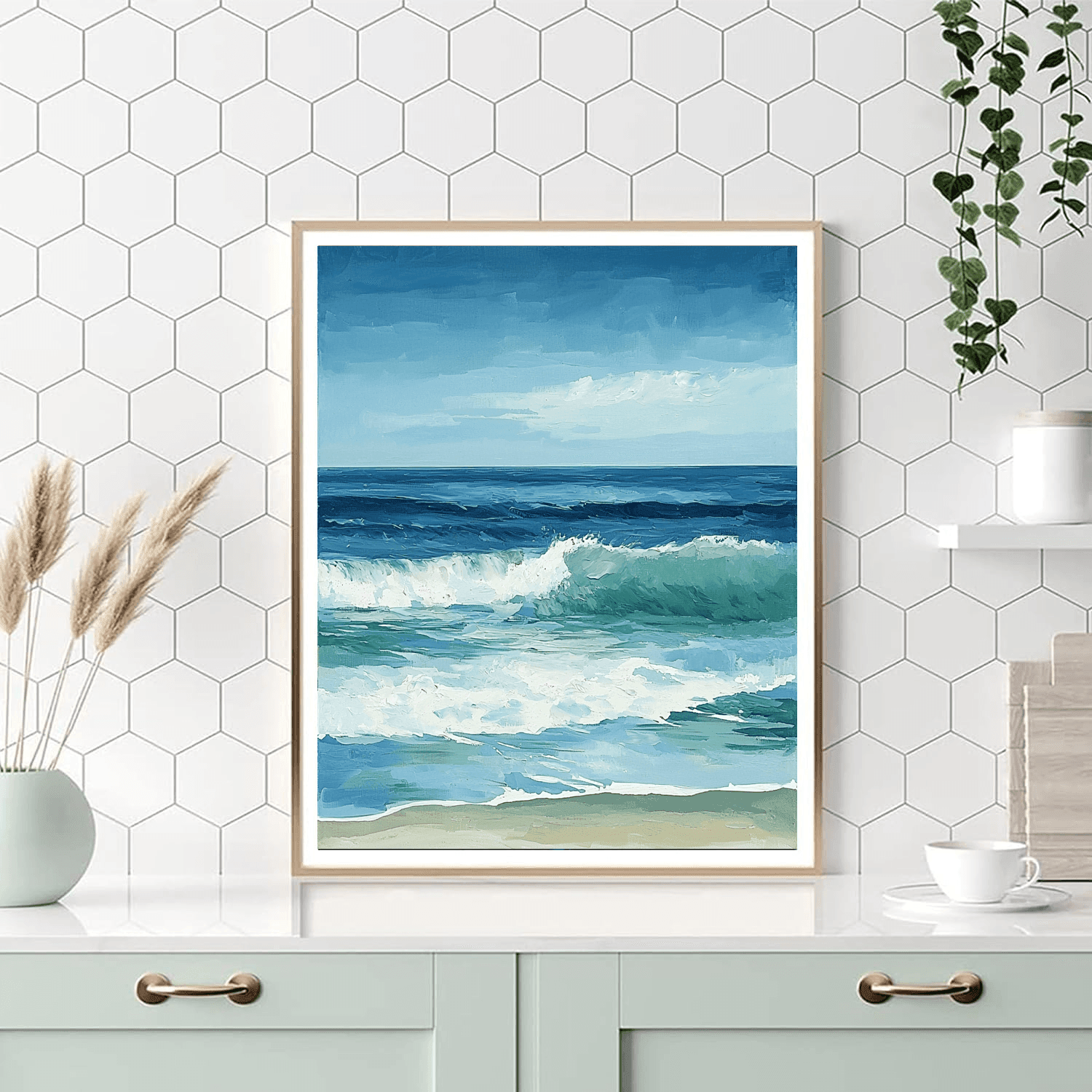 Winslow Homer Inspired Whimsical Waves  Painting By Numbers Kit