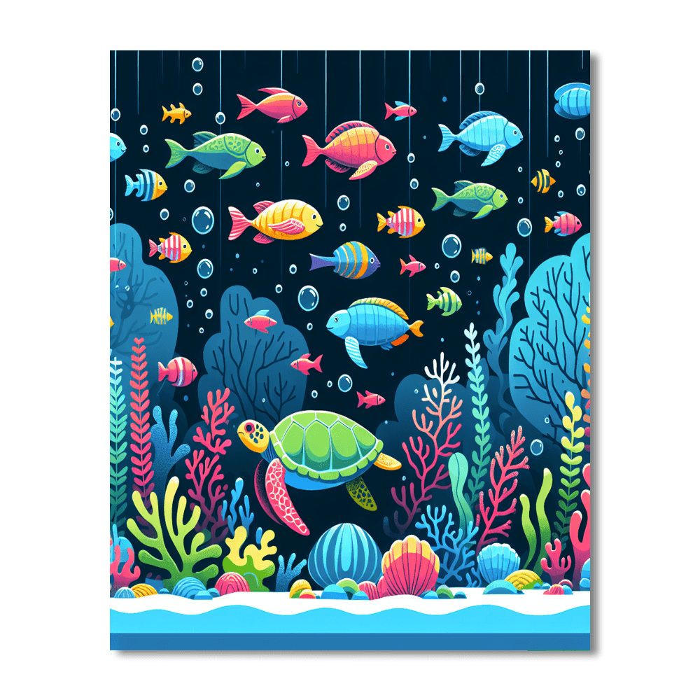 Marine Life Wonders Painting By Numbers Kit