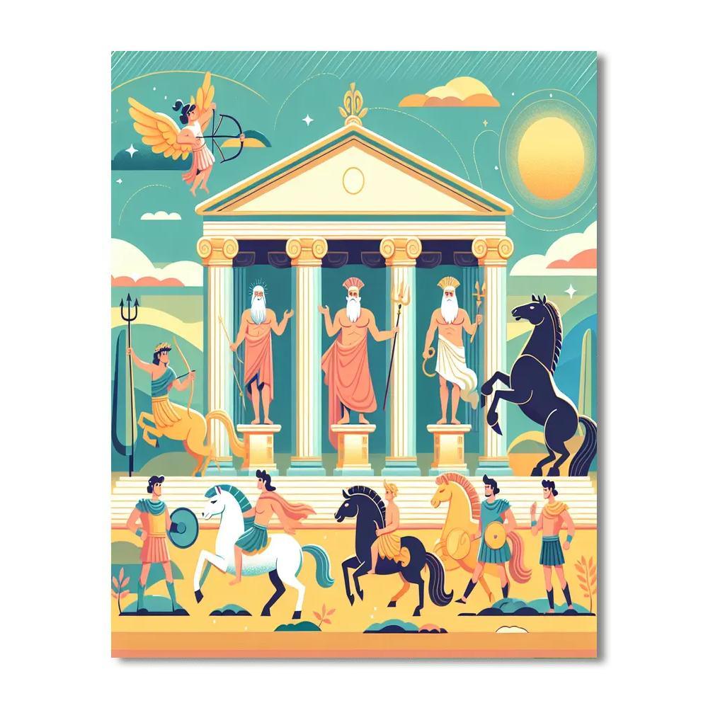 Ancient Greek Myths With Gods And Heroes Paint By Number