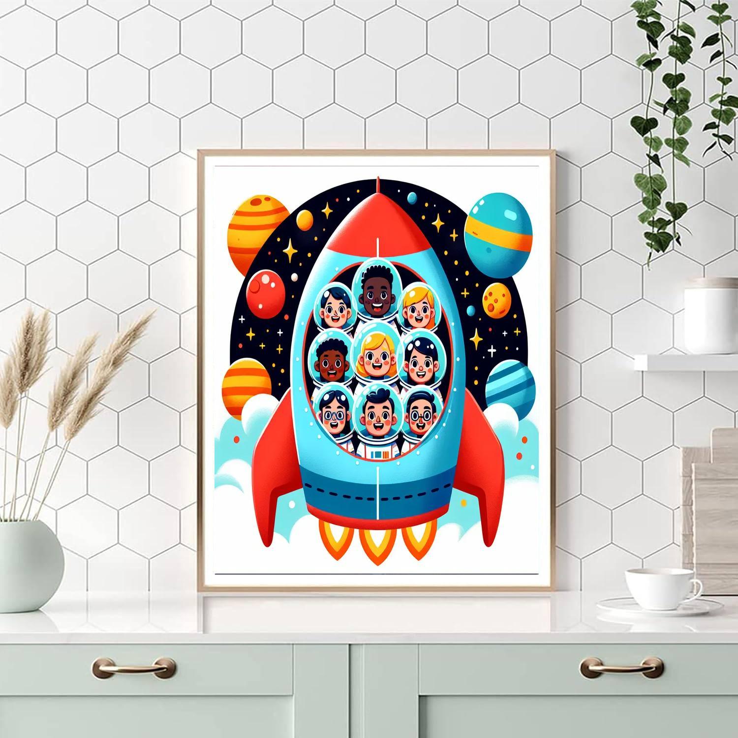 Rocket Ship Adventure Quest Paint By Numbers