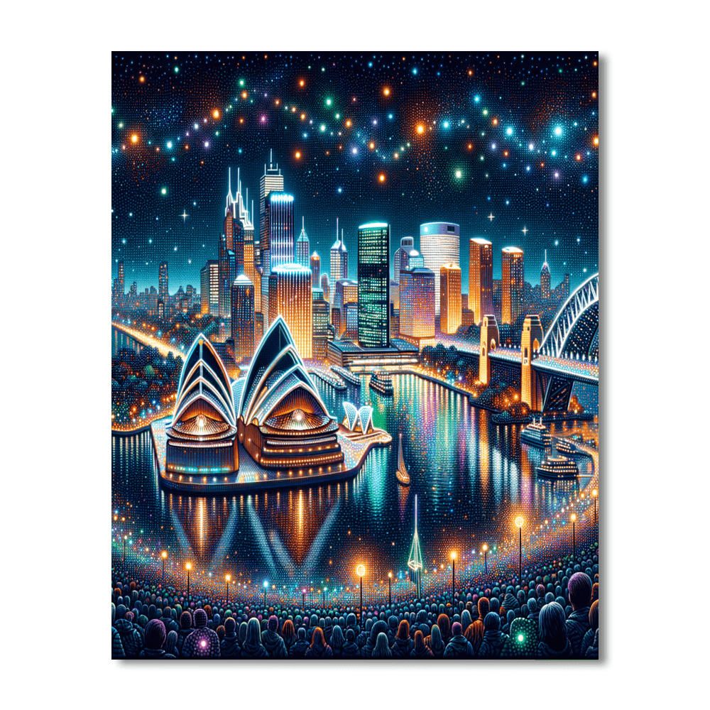 Vivid Sydney - Sydney, Australia Painting By Numbers Kit