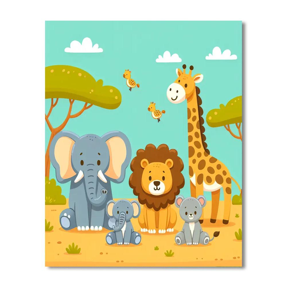 Safari Animals Adventure Number Painting