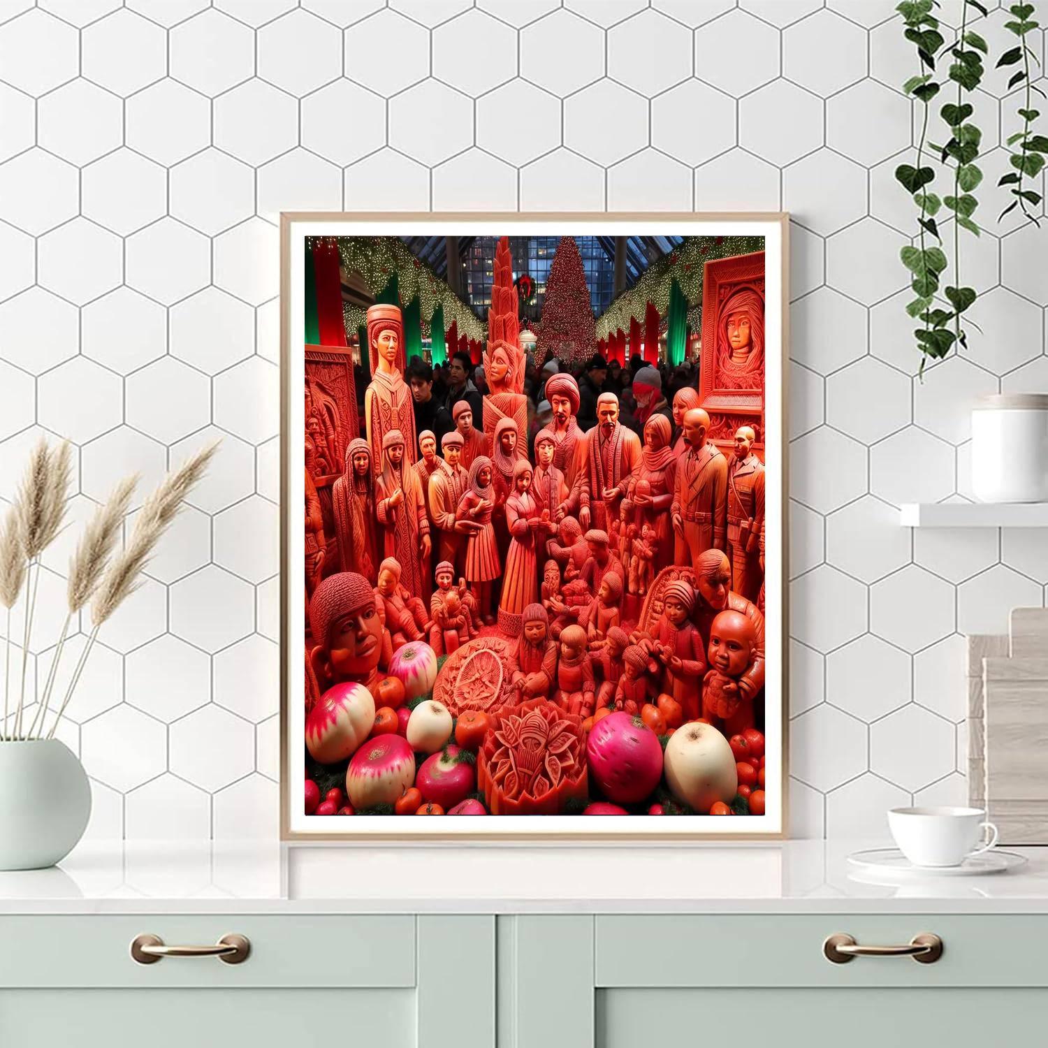 The Night Of The Radishes - Mexico Numbered Painting Kits