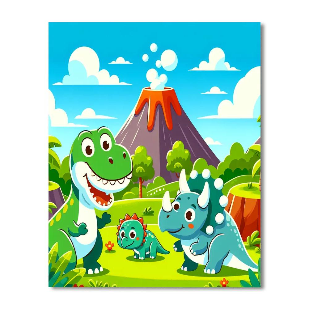 Friendly Dino Pals Paint By Numbers