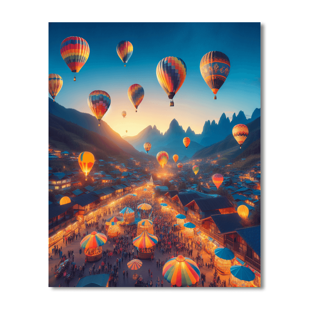 Snowmass Balloon Festival DIY Paint By Numbers