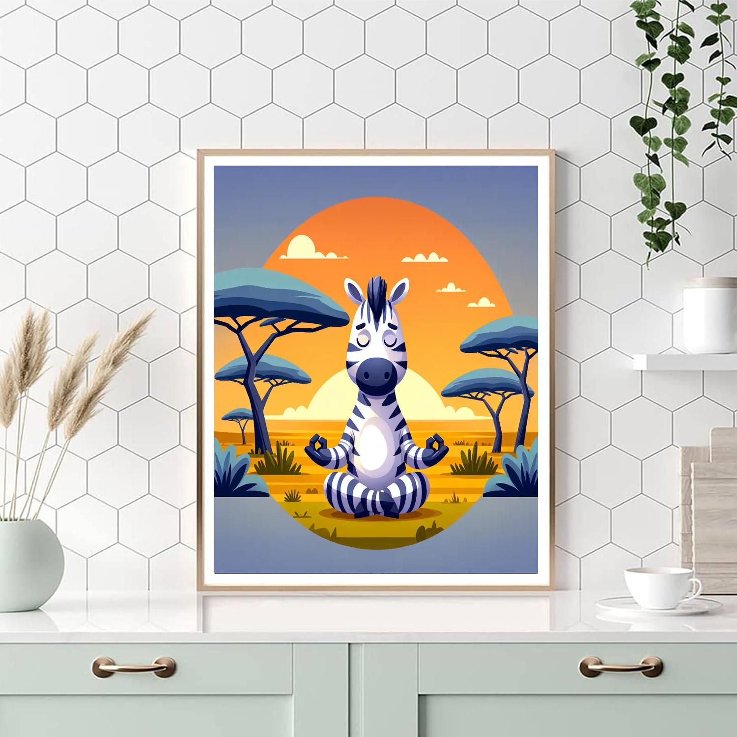 Zen Zebra Safari Numbered Painting Kits
