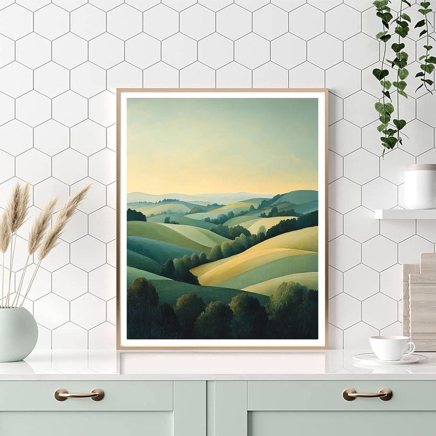 Constable Inspired Dreamy Landscape Escape  Number Painting