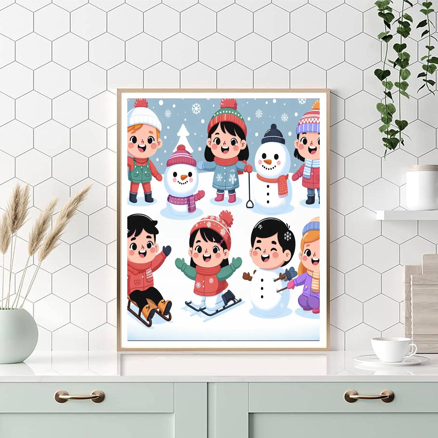 Winter Fun Spectacular Numbered Painting Kits