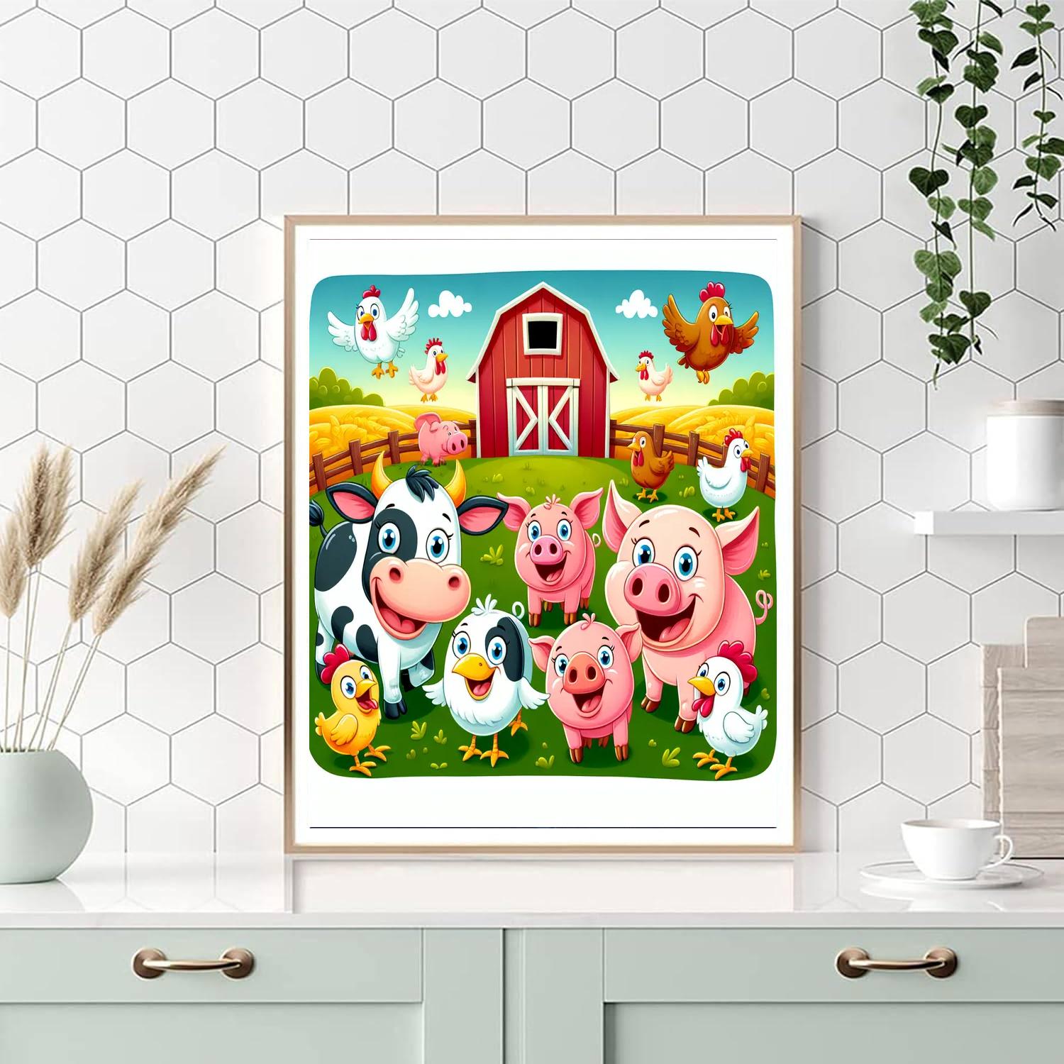 Creative Farmyard Fun DIY Paint By Numbers