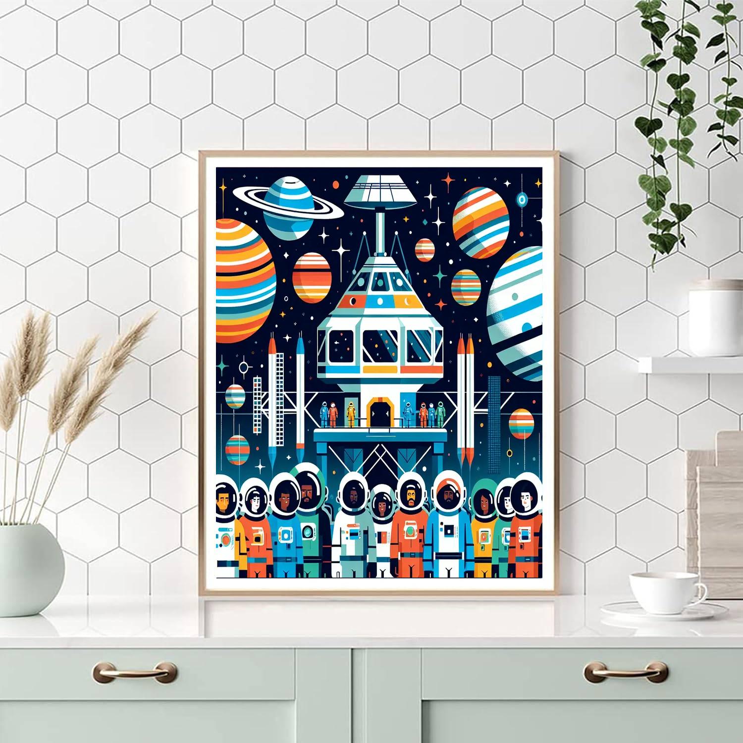 Space Station Expedition Painting By Numbers Kit