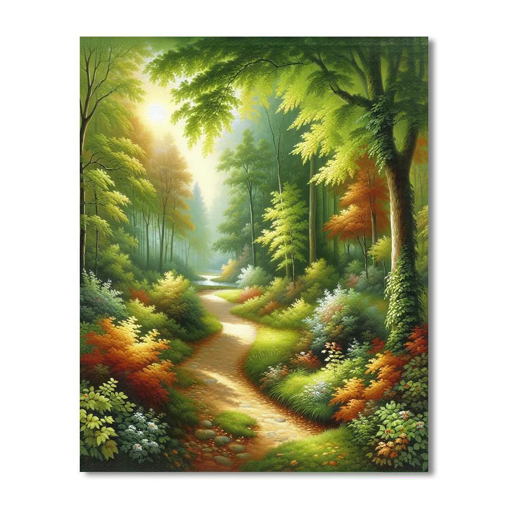 Tranquil Forest Path Paint By Number
