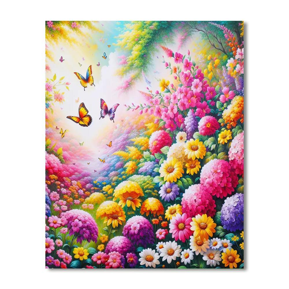 Cheerful Spring Blooms Paint By Color