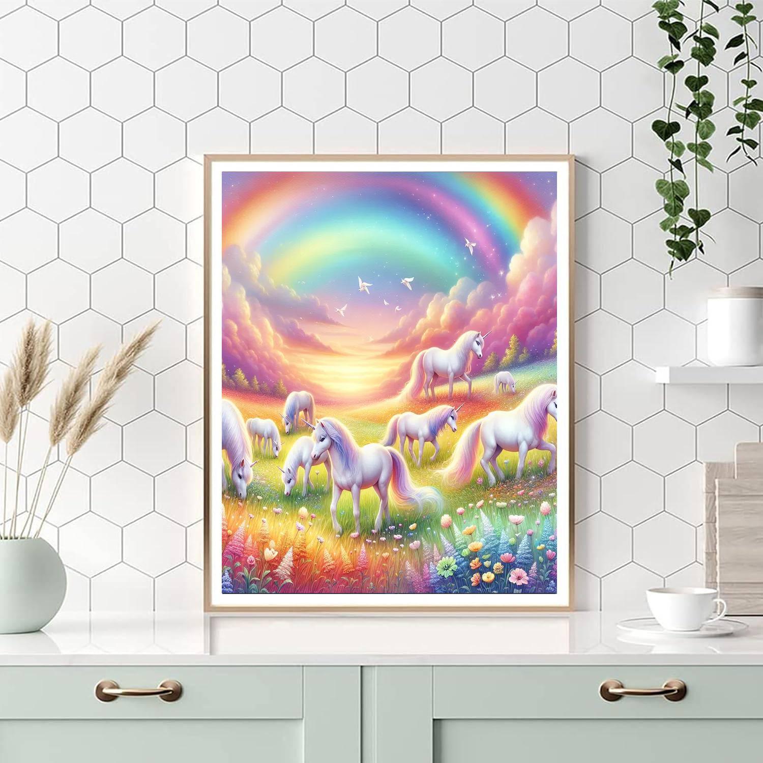 Magical Unicorn Pasture Numbered Painting Kits