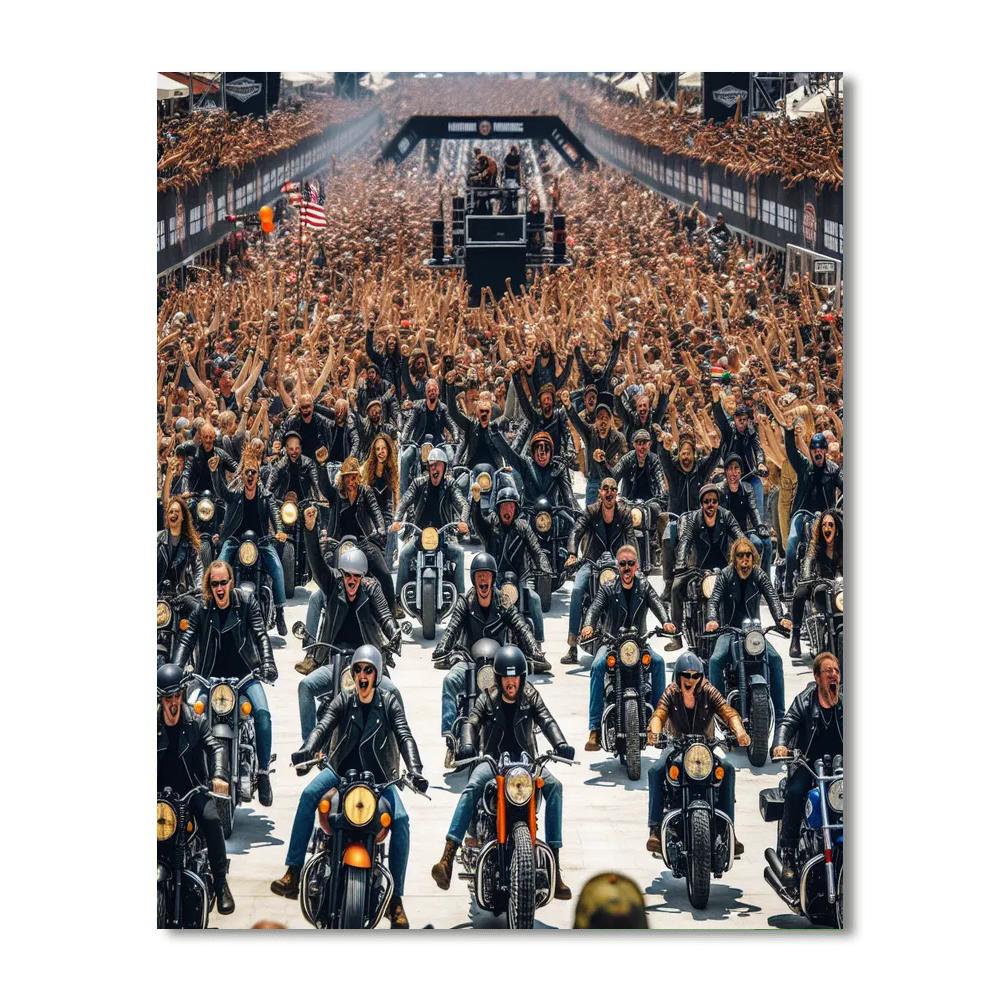 Harley Davidson 115th Anniversary Paint By Color