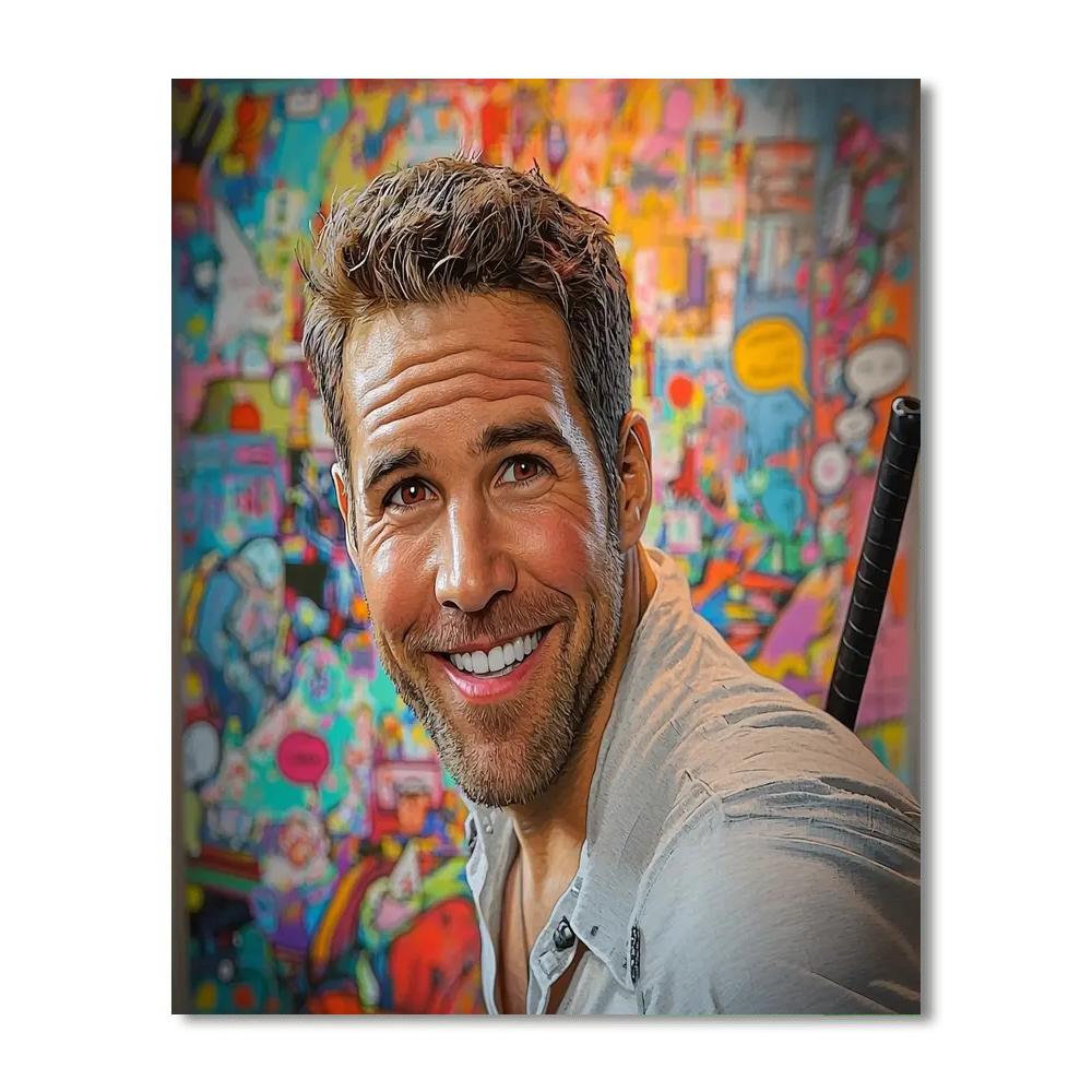 Ryan Reynolds: The Charming Spirit Of The Merc With A Mouth Numbered Painting Kits