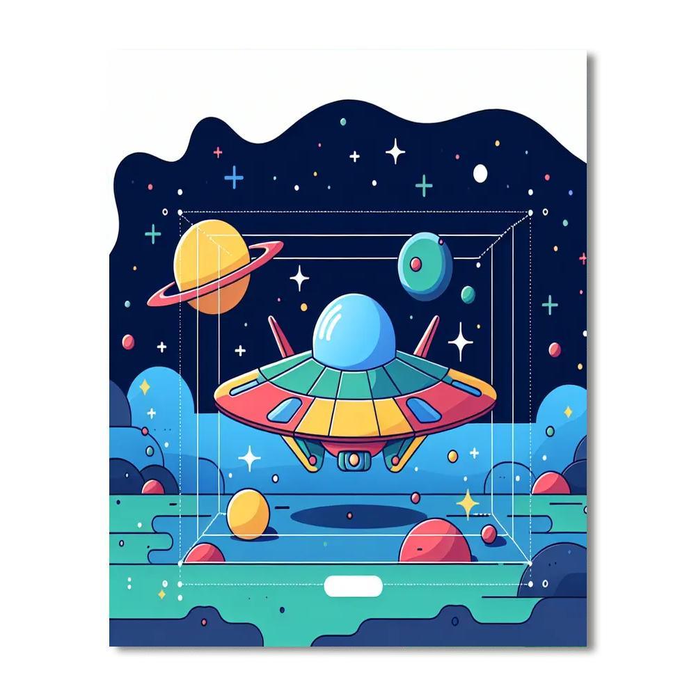 Starship Explorer Paint By Numbers Art