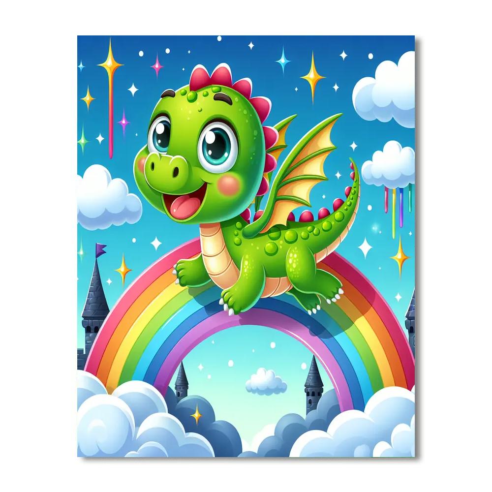 Whimsical Dragon Adventure Numbered Painting Kits