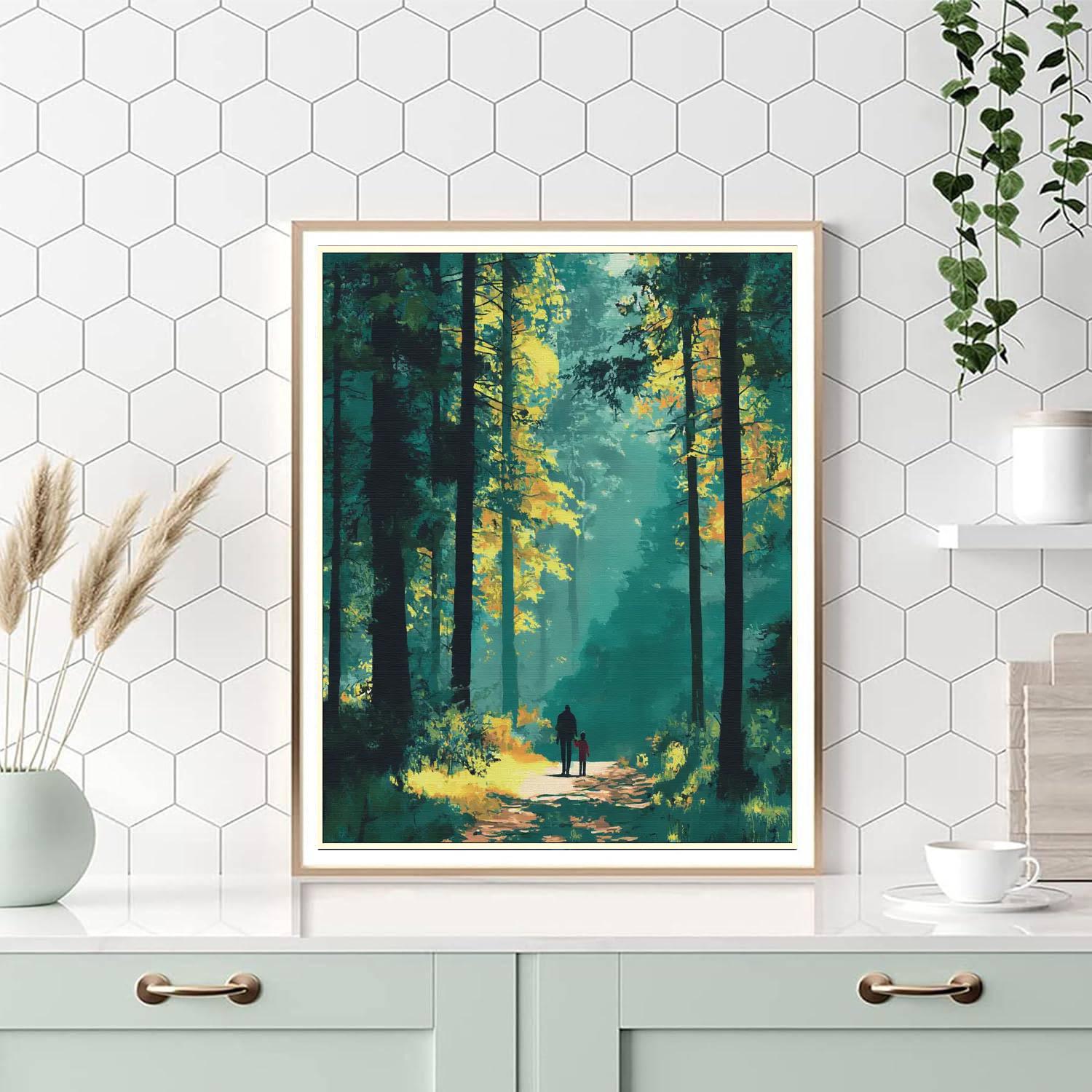 Mother And Child Nature Walk DIY Paint By Numbers