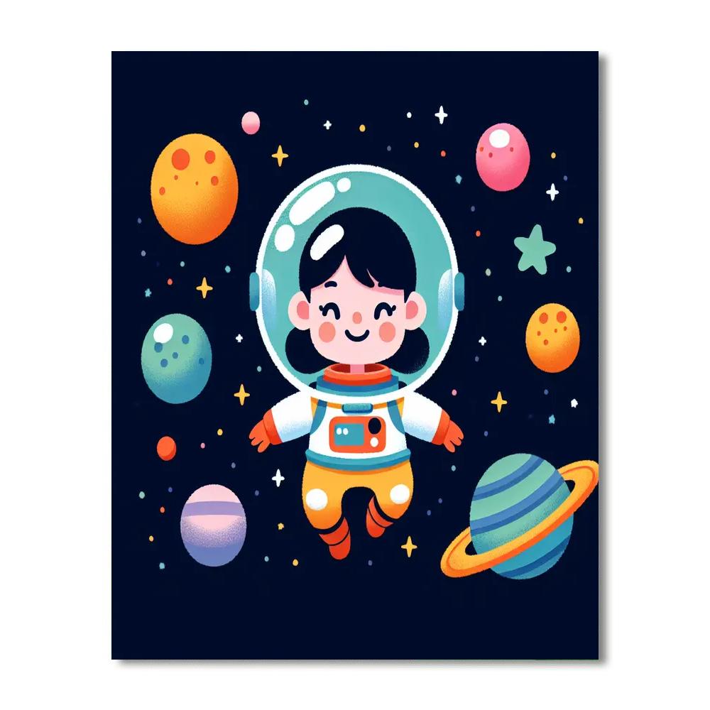 Starry Astronaut Painting By Numbers Kit