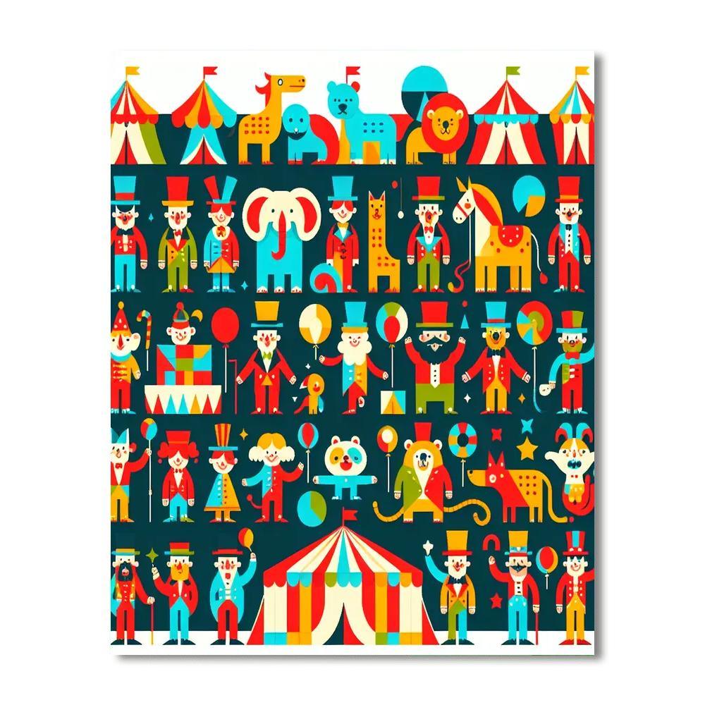 Playful Circus Festival Paint By Number