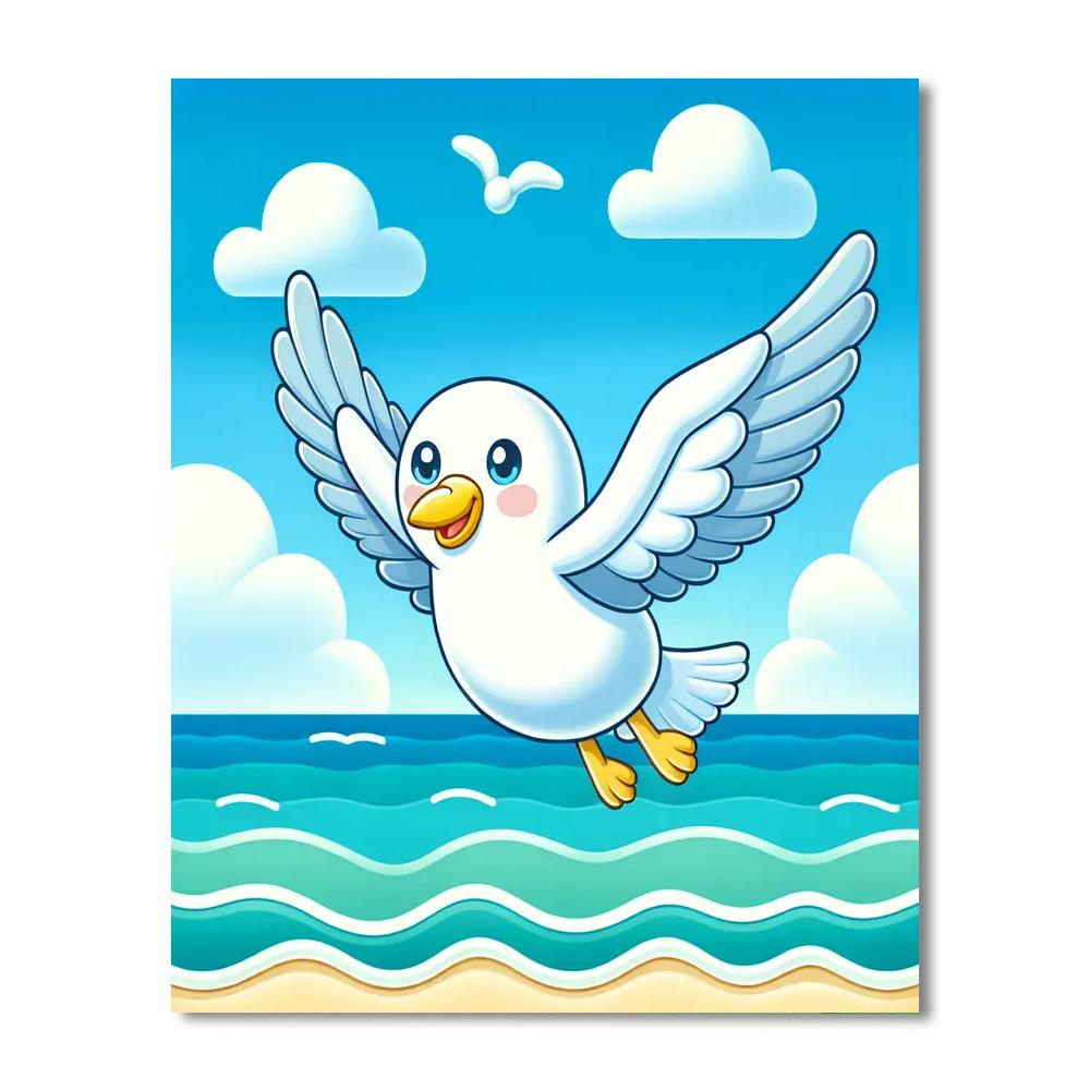 Adventure Seagull Paint By Numbers Art