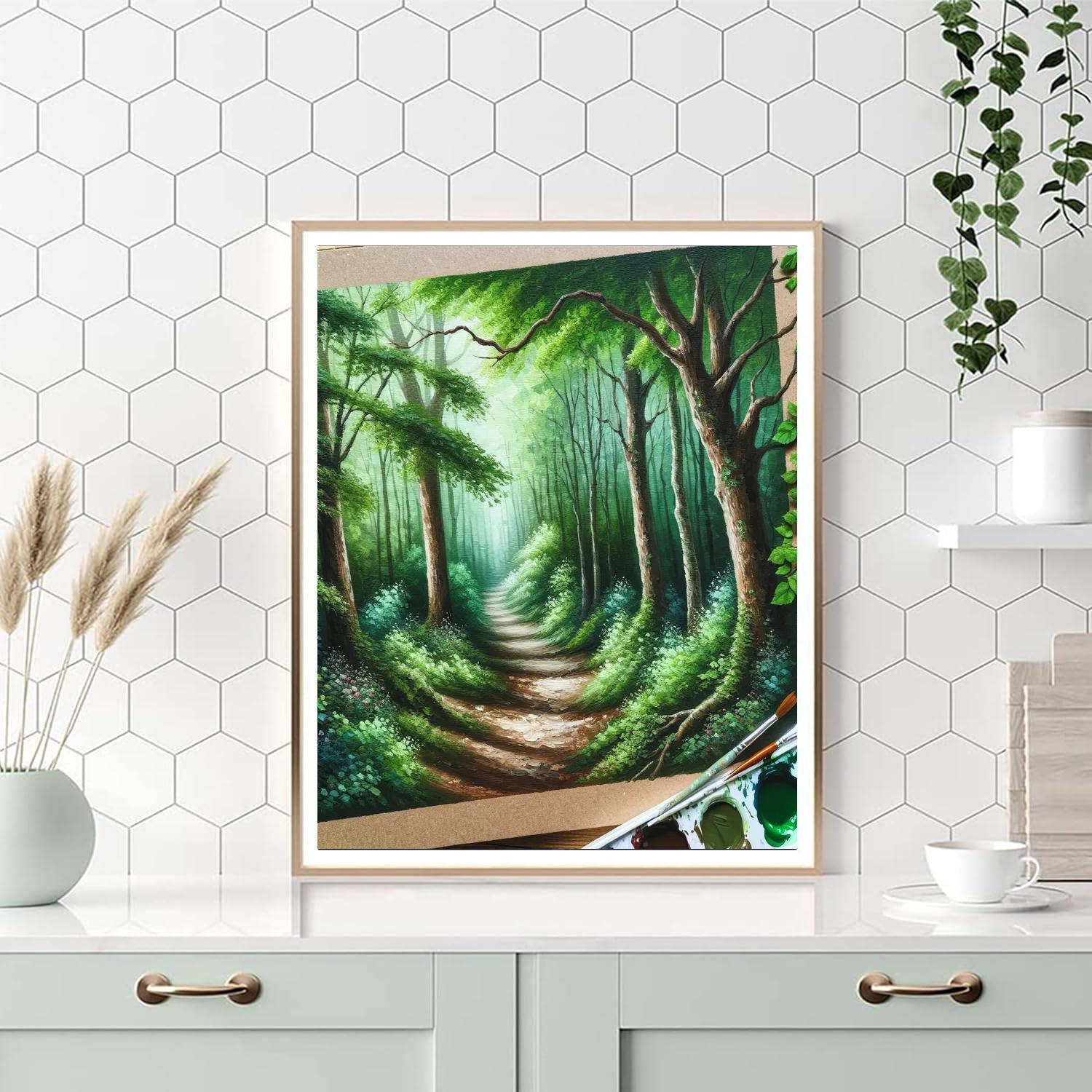 Enchanted Woodland Pathway Paint By Numbers