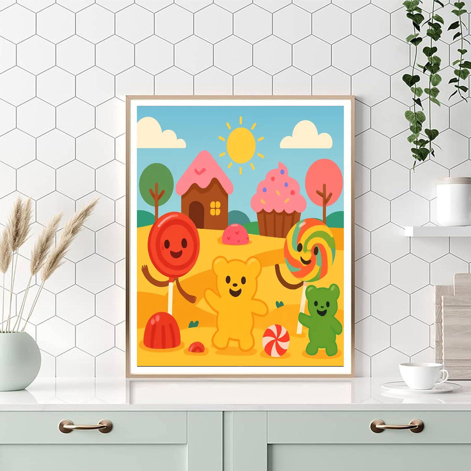 Cheerful Candy Kingdom DIY Paint By Numbers