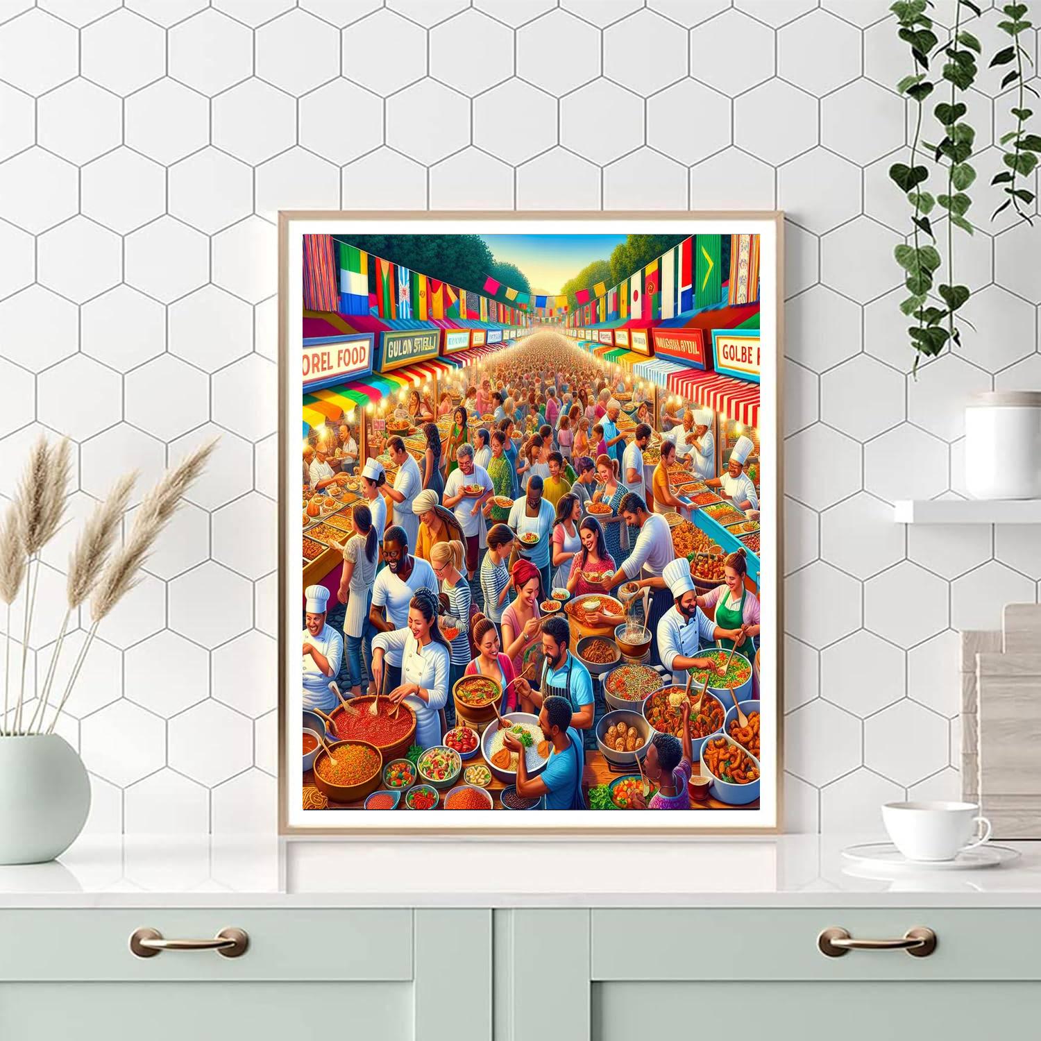 Dubai Food Festival Number Painting