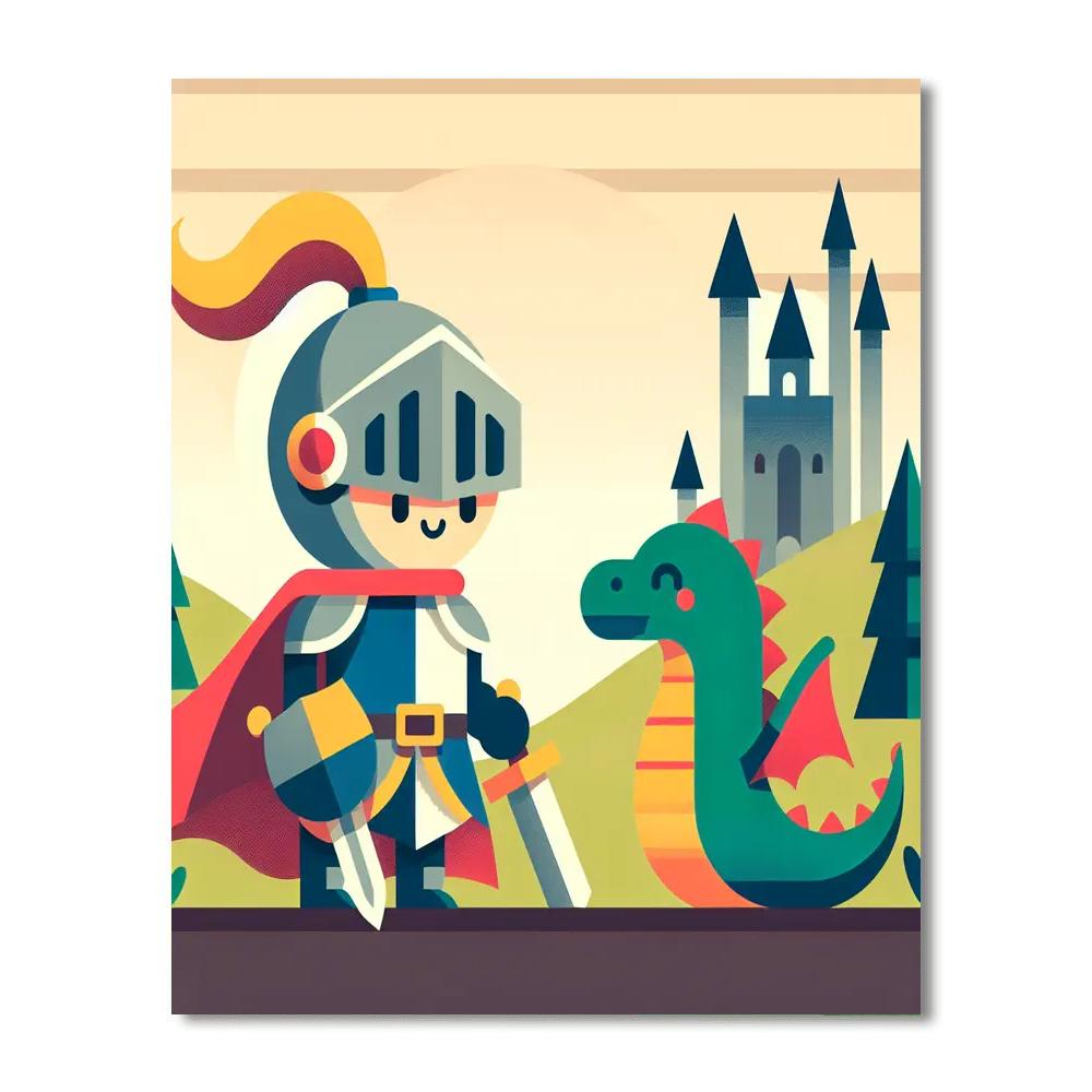 Knight's Dragon Quest Numbered Painting Kits