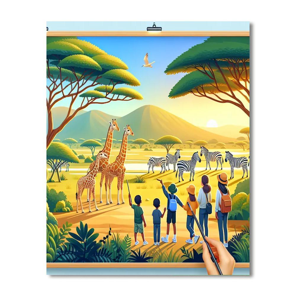 Wondrous Wild Safari Painting Number Kit
