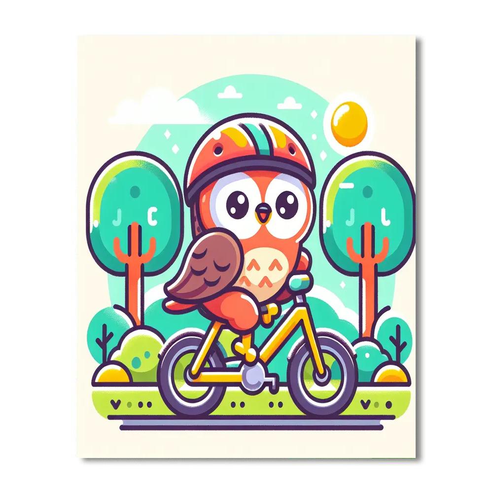 Sporty Owl Paint By Numbers Art