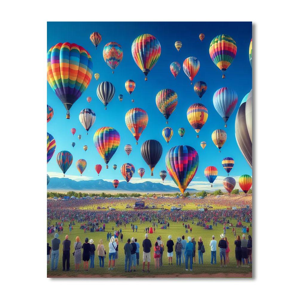 International Balloon Fiesta - New Mexico, Usa Paint By Color