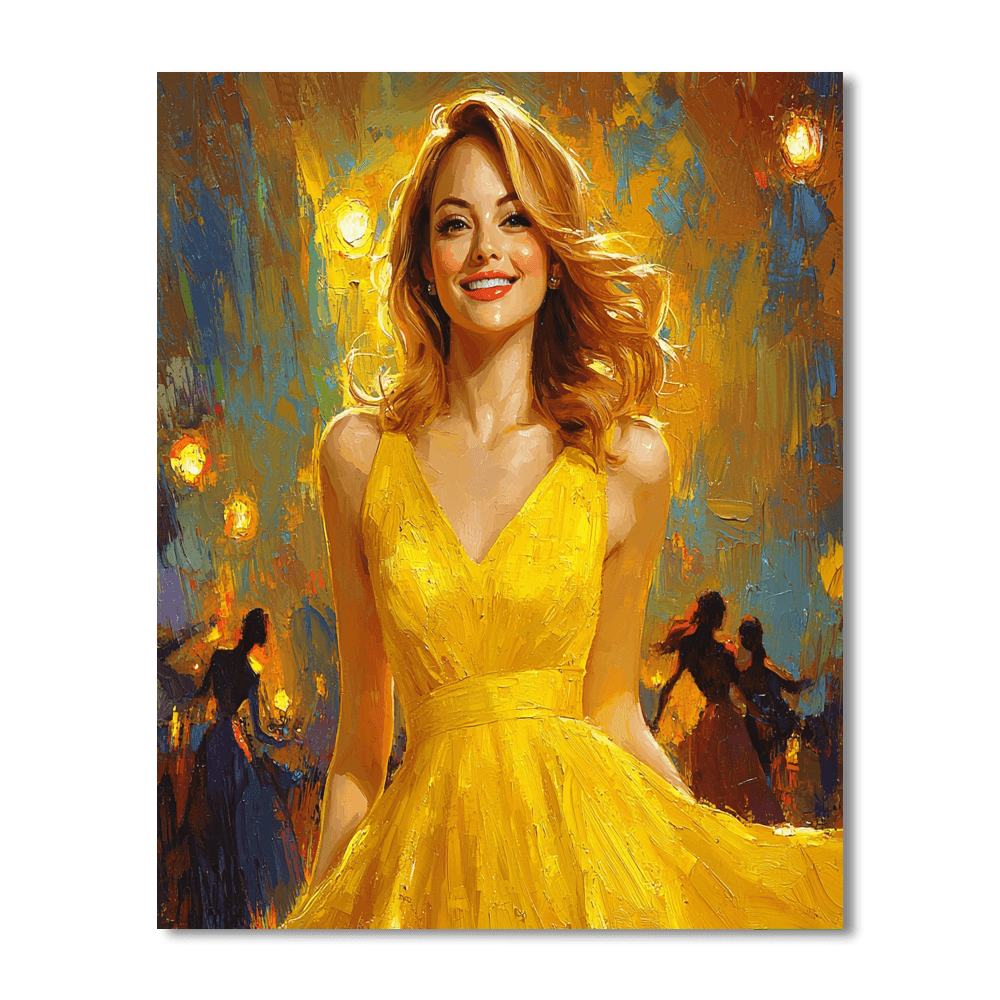 Emma Stone: The Dazzling Dance Of La La Land Paint By Numbers Art