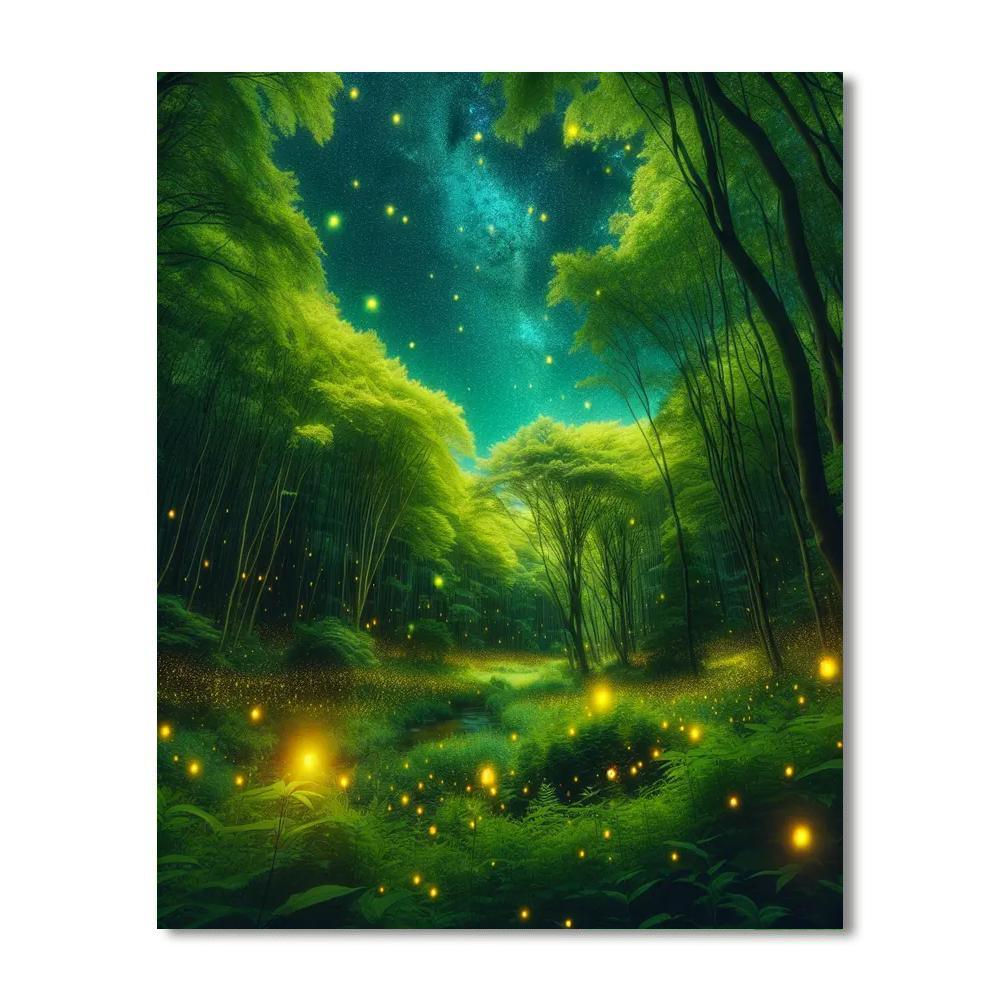 Magical Starry Forest Paint By Numbers