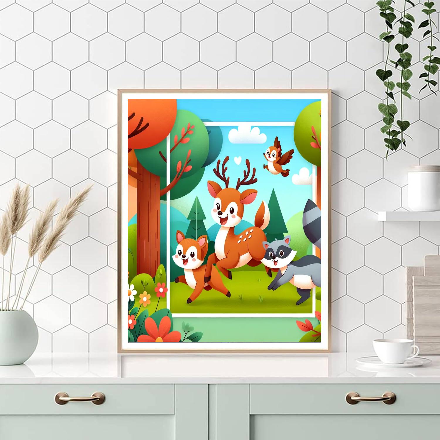 Forest Fun Adventure DIY Paint By Numbers