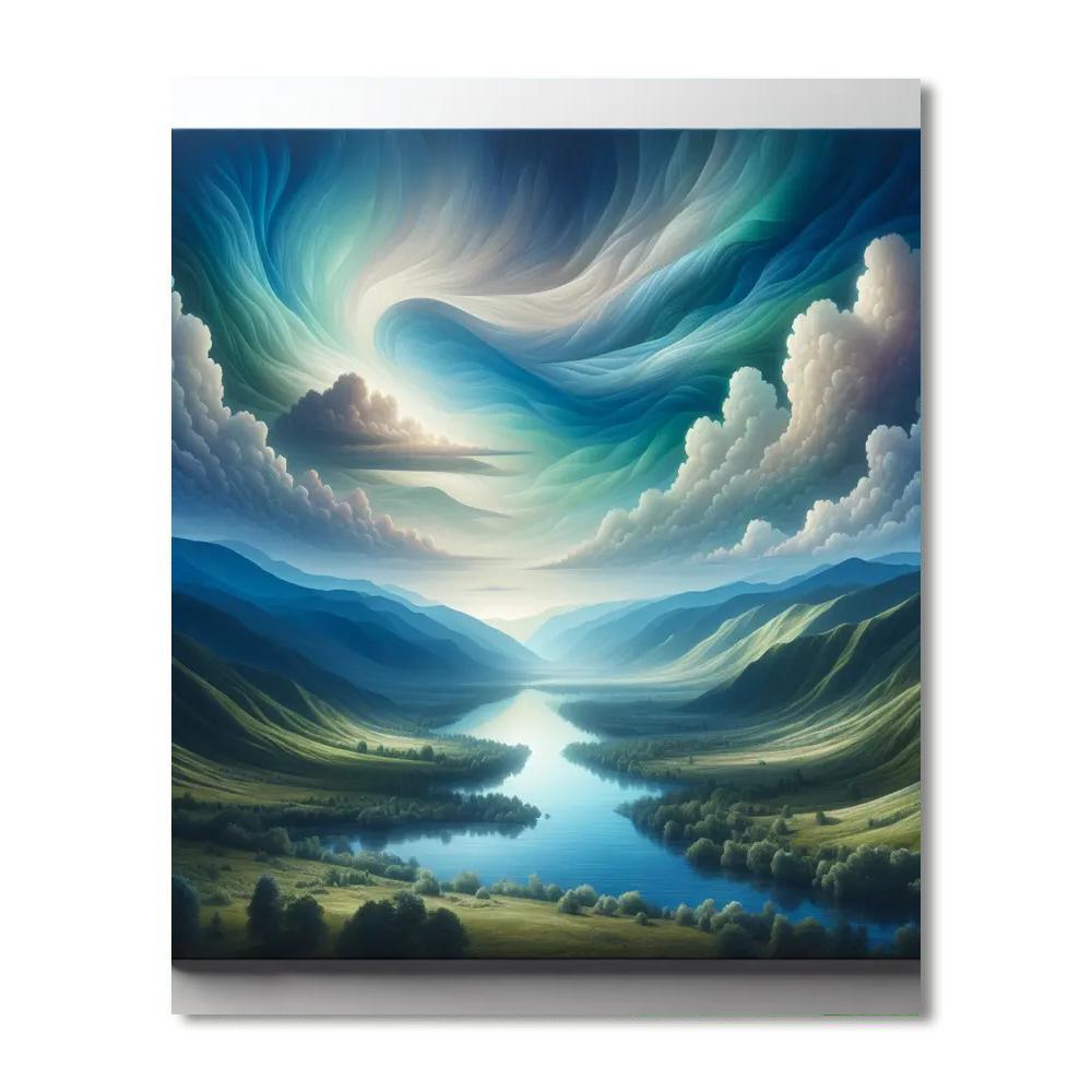 Serenity In The Valley Numbered Painting Kits