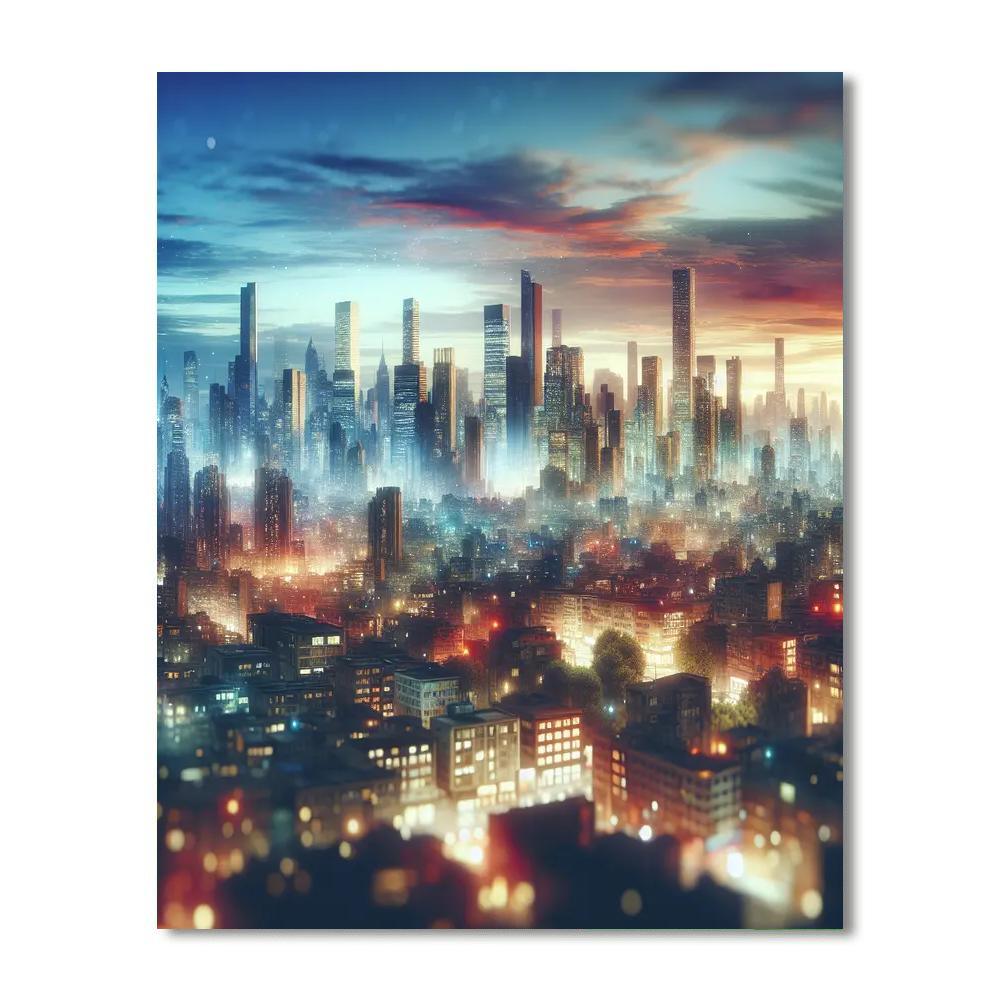 Dramatic City Skylines Paint By Color