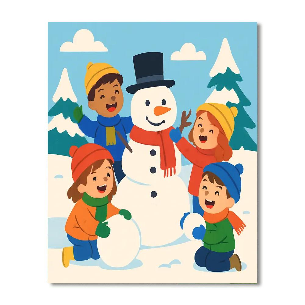 Cheerful Snowy Adventures Paint By Numbers