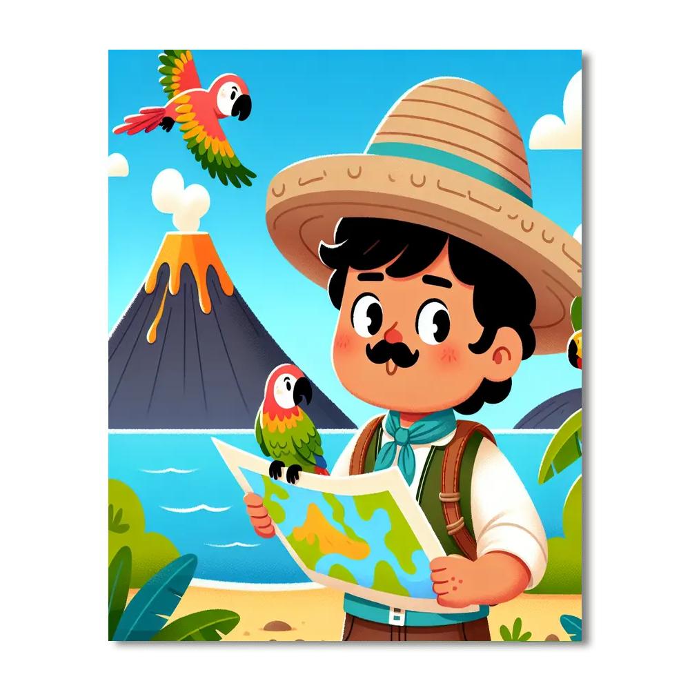 Explorer's Island Quest Painting Number Kit