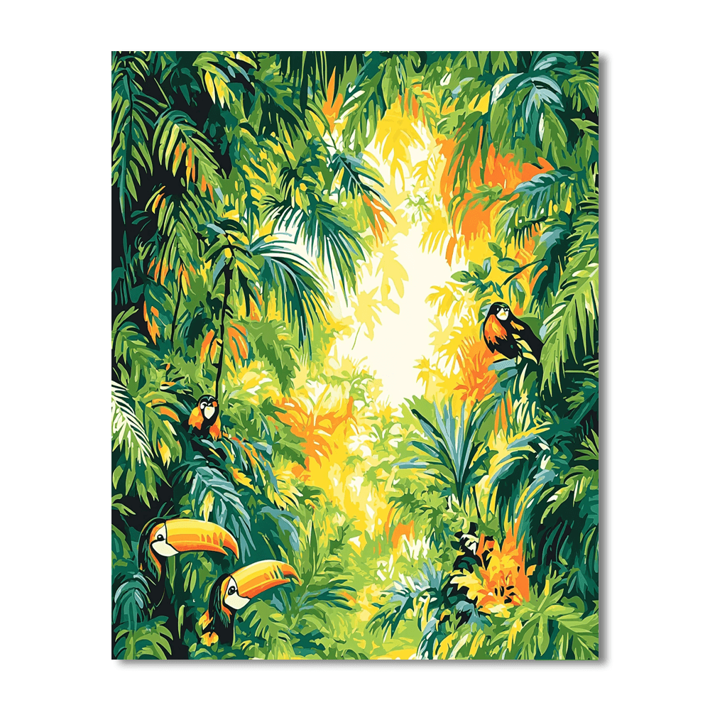 Henri Rousseau Inspired Jungle Rhythms  Paint By Numbers Art