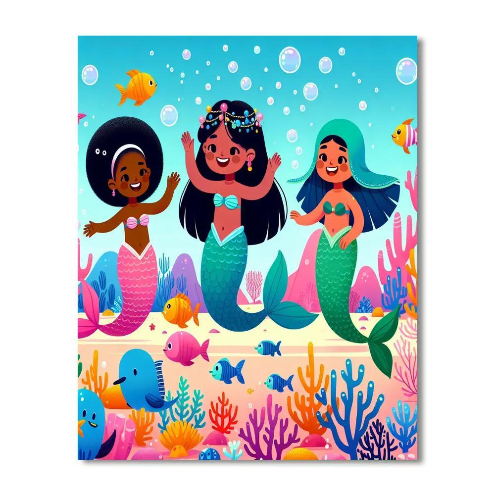 Mermaid Lagoon Mystery Paint By Number