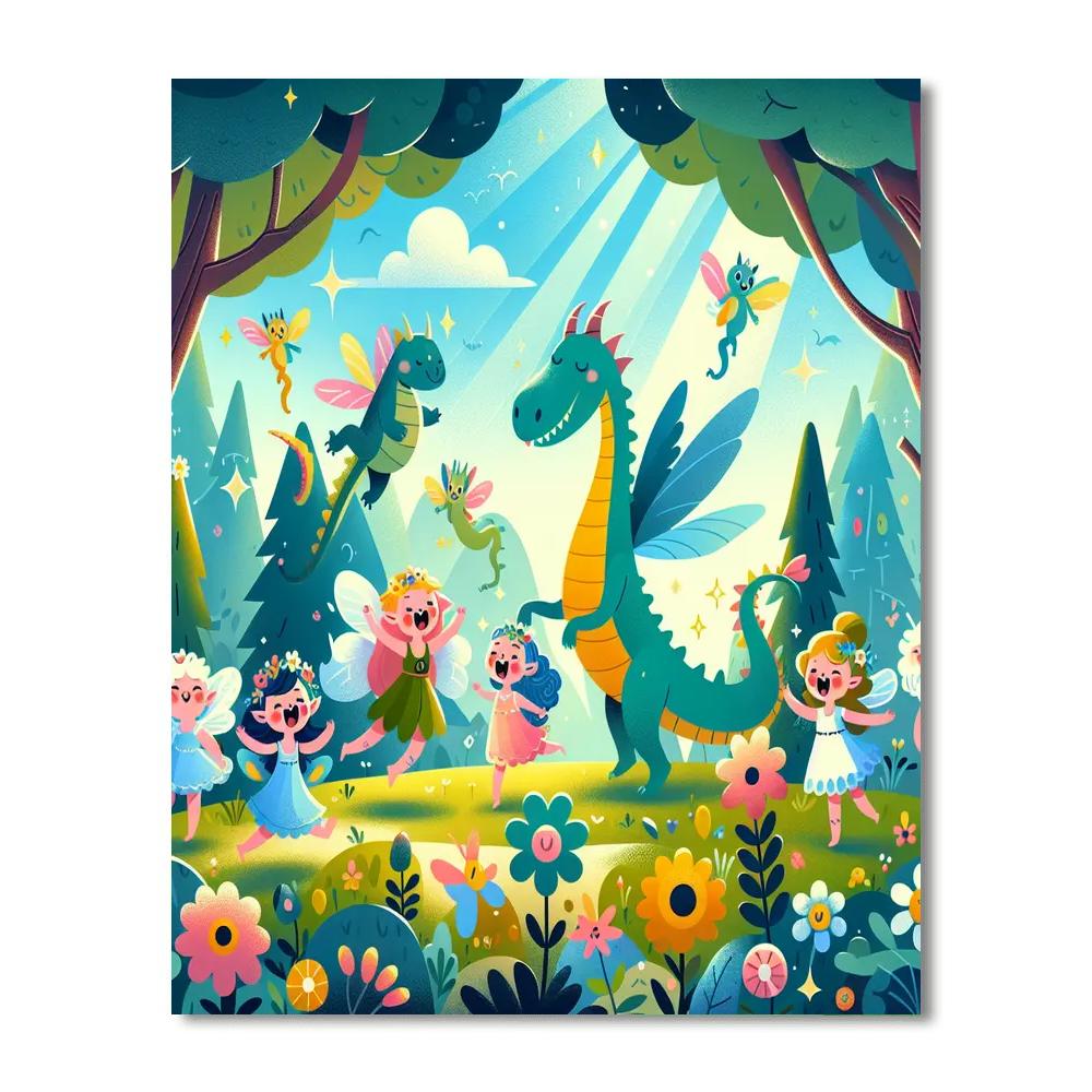Frolicking Fairy Tale Creatures Painting By Numbers Kit