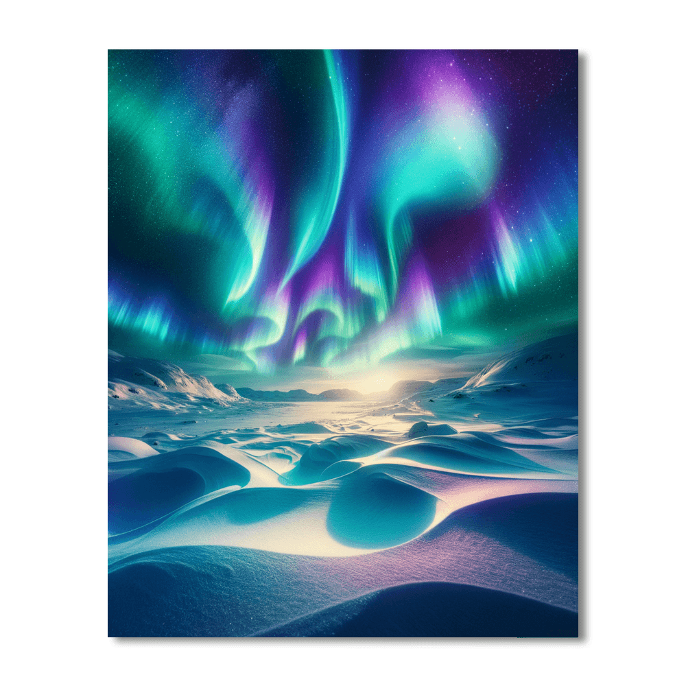 Dazzling Aurora Nights Number Painting