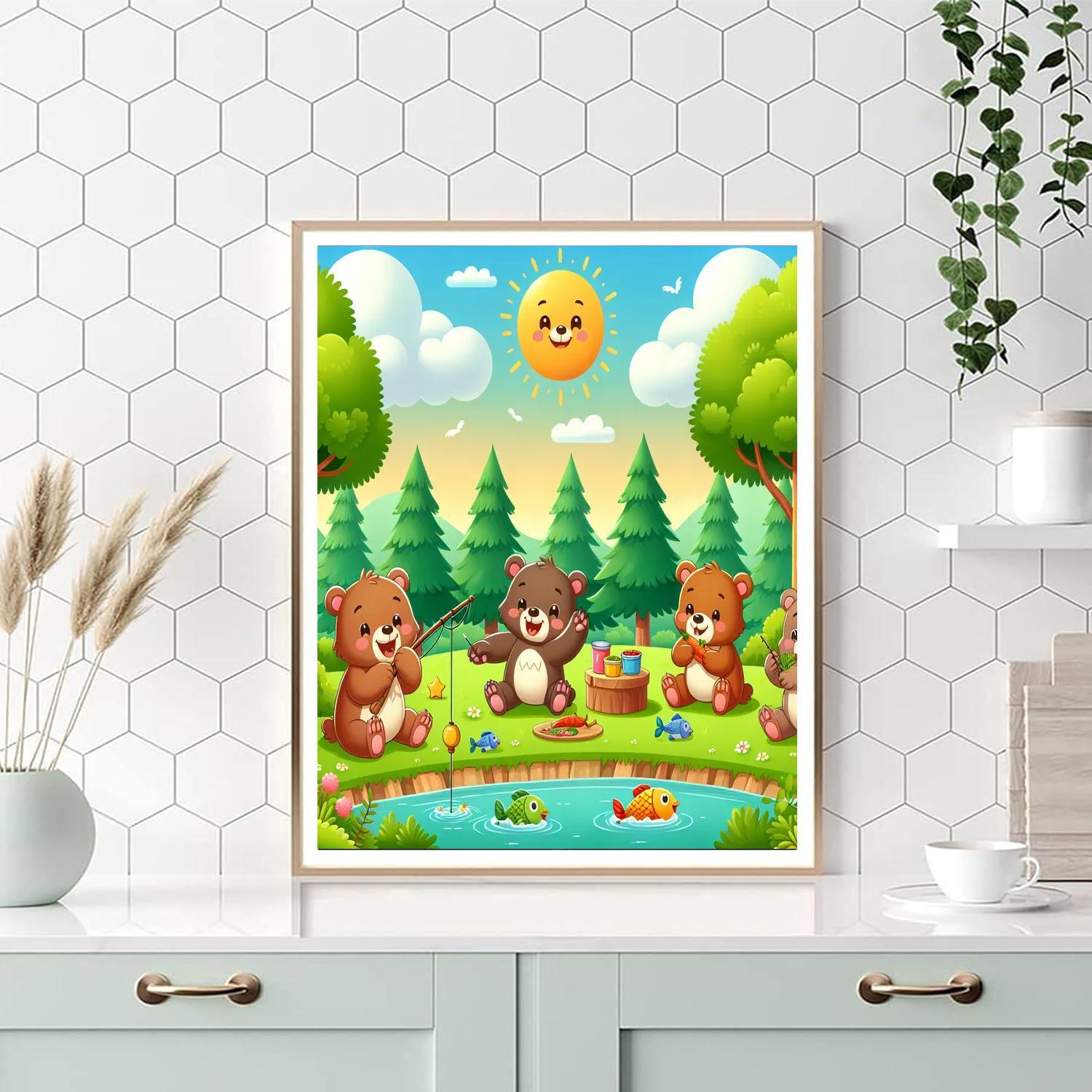 Cuddly Bear Adventures Paint By Numbers