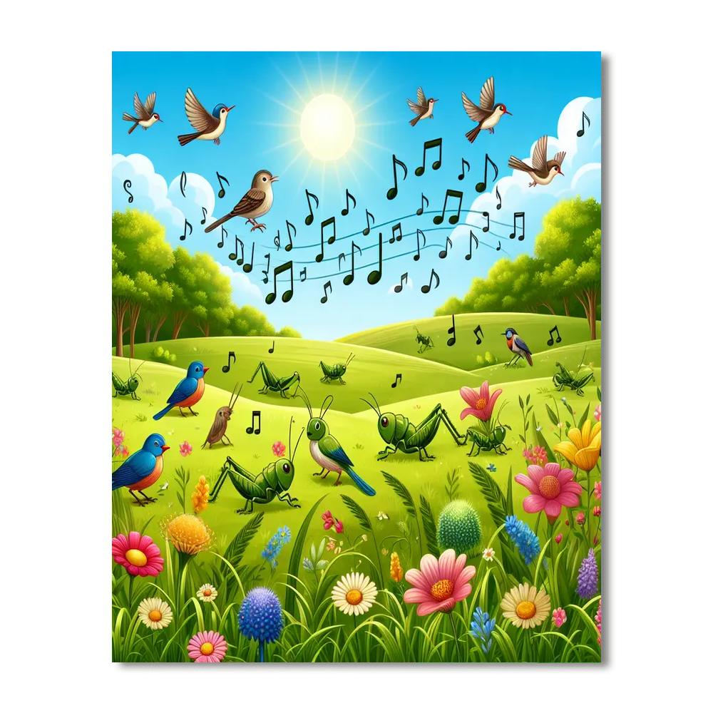 Musical Meadow Symphony Number Painting