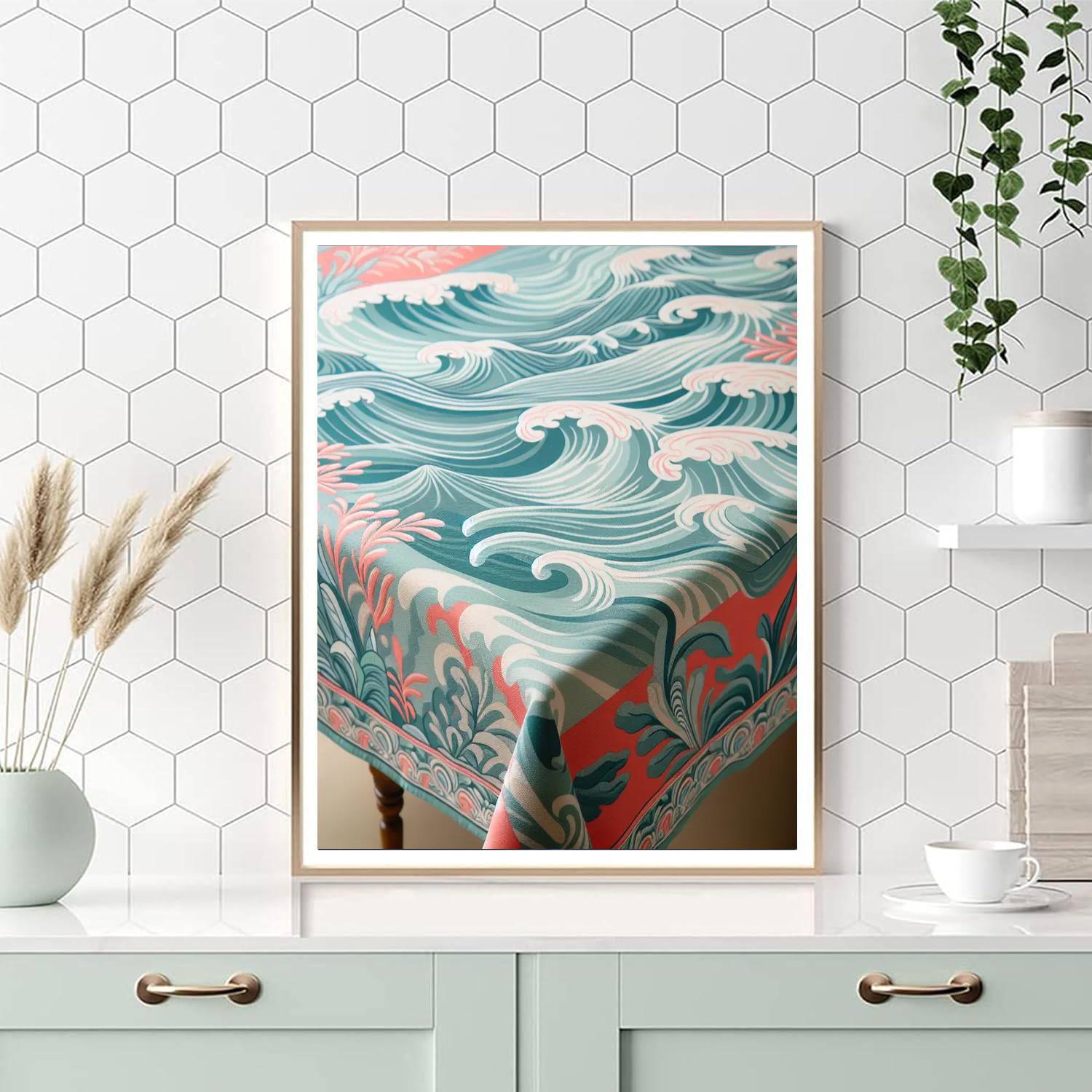 Coral Bay Tablecloth Painting Number Kit